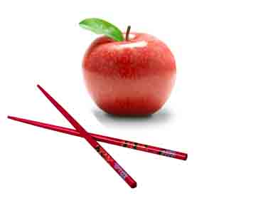 Apple and Chopsticks