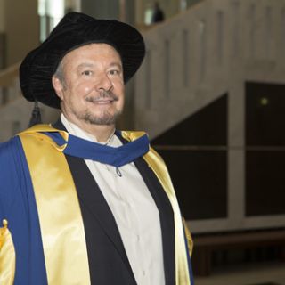 Former director of National Gallery of Australian Dr Ron Radford was awarded an honorary doctorate. Photo: Michelle McAulay