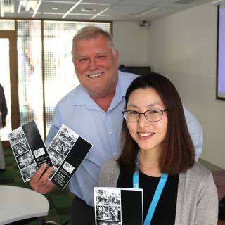 Professor Peter Putnis and PhD candidate Jee Young Lee with their recently published paper