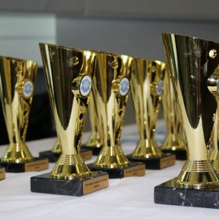 Image of trophies at the Ad Awards