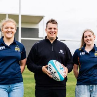 Lily Bone, James Erwin, and April Downey