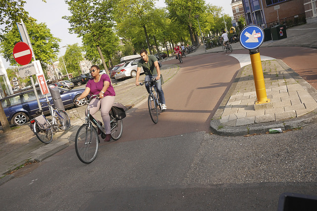 Bike path in Holland