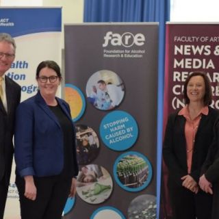 FARE CEO Michael Thorn with senior policy officer Sarah Ward and University of Canberra researchers Professor Kerry McCallum and Dr Kate Holland