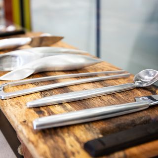image of stainless steel cutlery designed by a second year UC student
