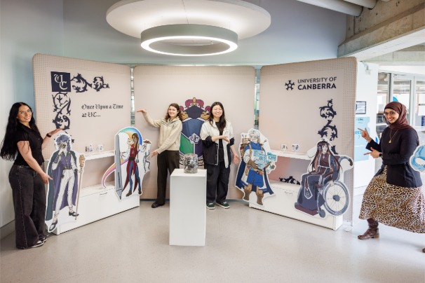 Students showcasing their work