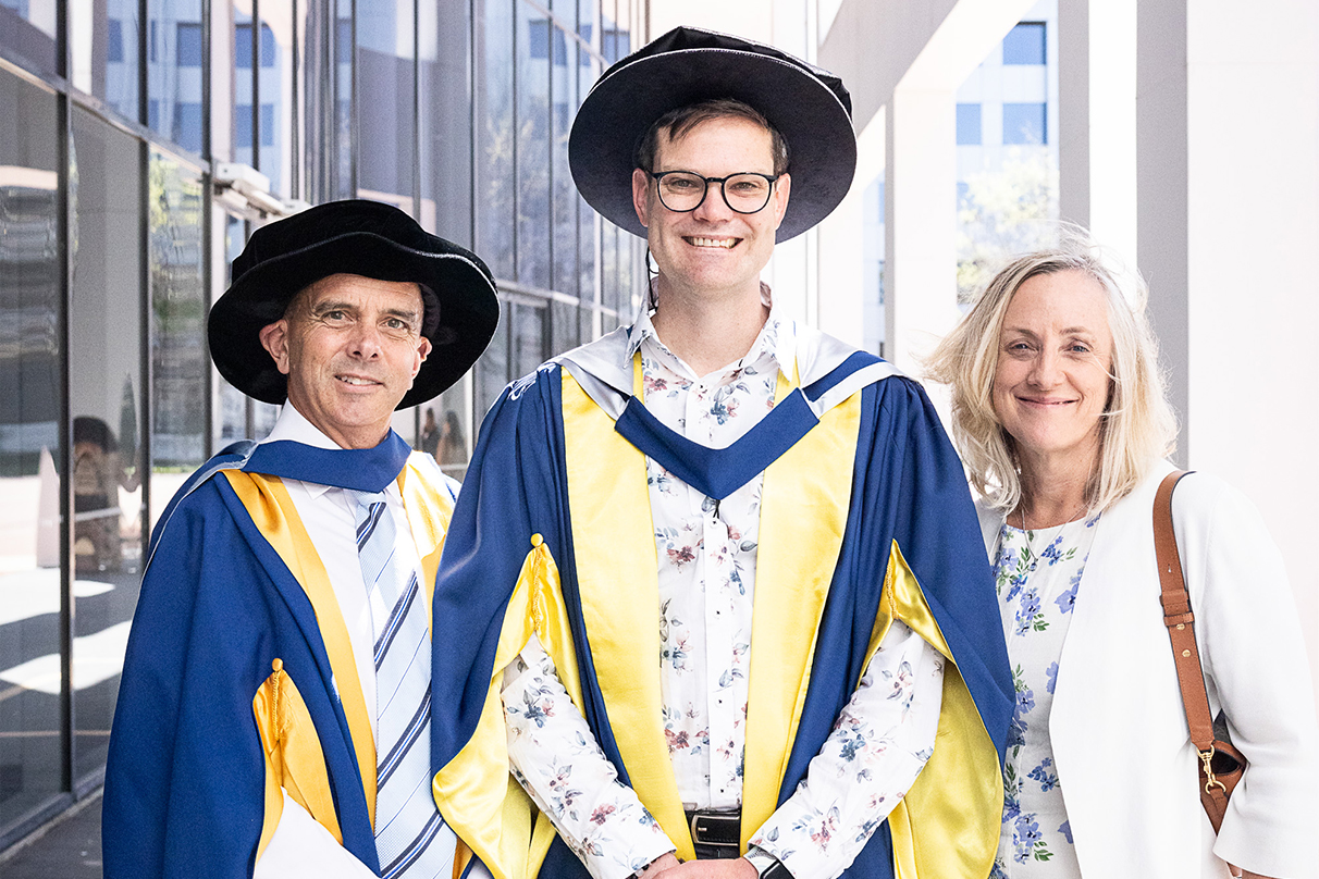 Thomas with Supervisors Stephen Isbel and Rachel Bacon