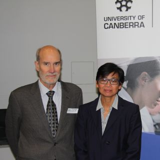 Cancer expert Professor John D Potter and UC-HRI Director Rachel Davey