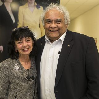 Photo of Jeanine Leane and Tom Calma AO University of Canberra Chancellor