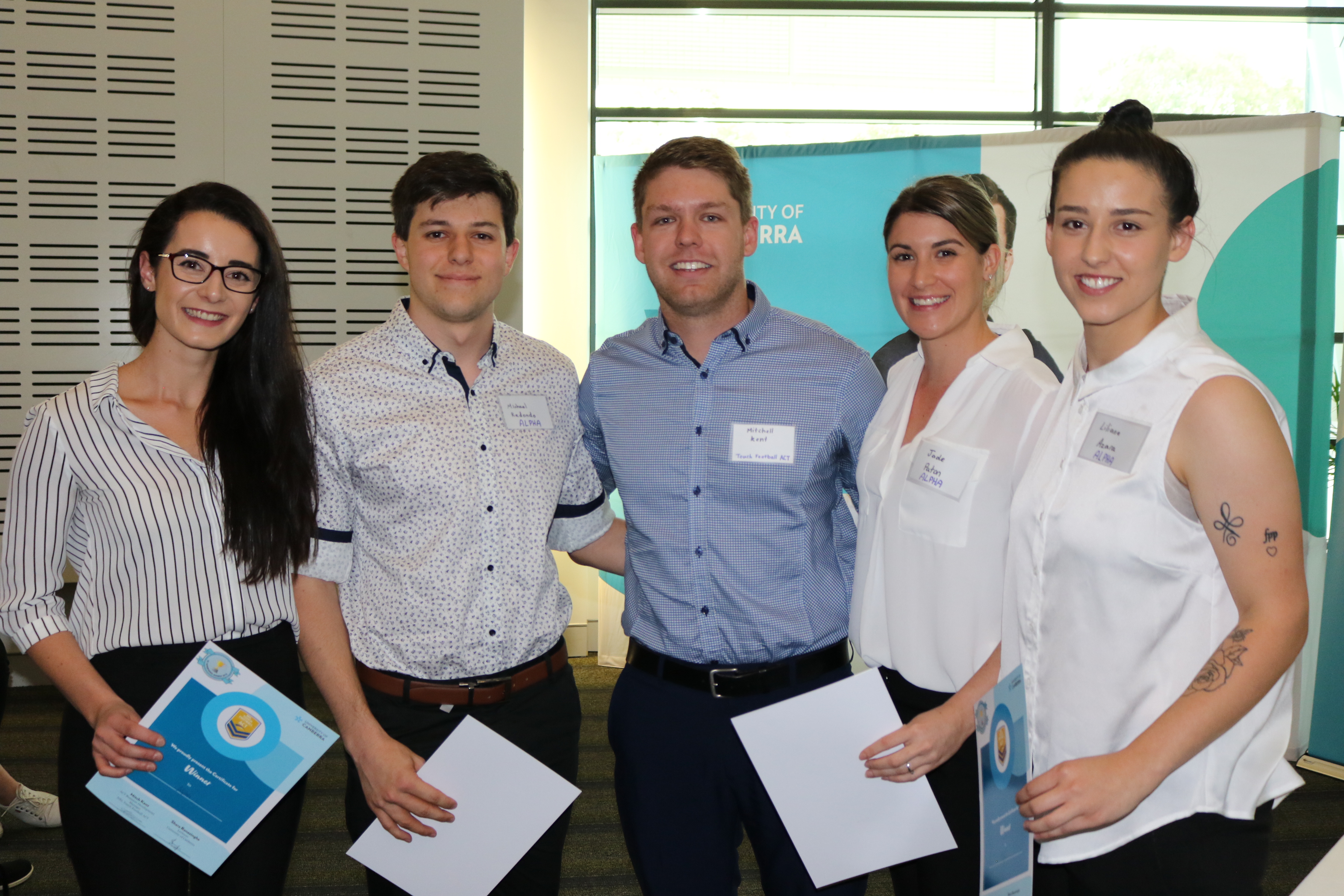 Winners of the NRL Touch Football Client Choice Aware, Alpha