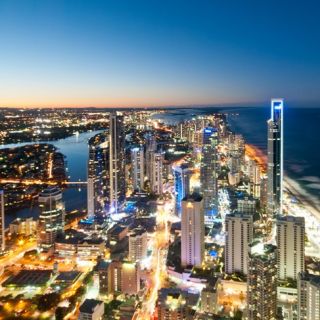 Surfers Paradise on the Gold Coast by night