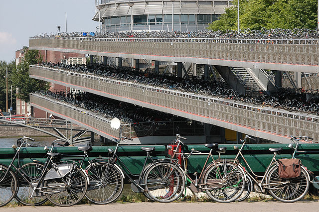 Dutch bike parking