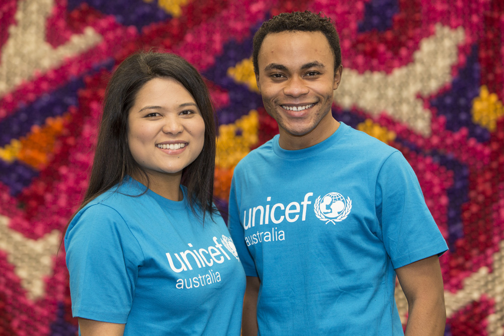 UC students Khin Nyo Nyo San and Monga Mukasa are UNICEF Australia’s 2015/2016 Young Ambassadors 