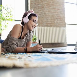 Creative using laptop