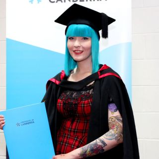 Leanne Duck with her education degree