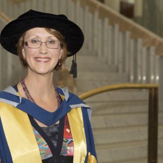 PhD recipient Dr Gabrielle O’Kane at graduation. Photo: Michelle McAulay