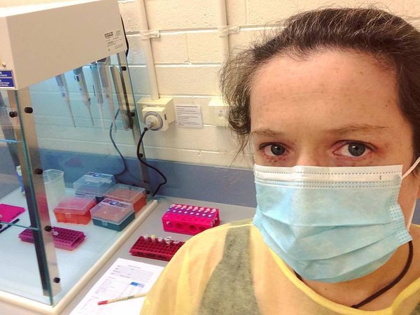 Dr Anna MacDonald in her laboratory