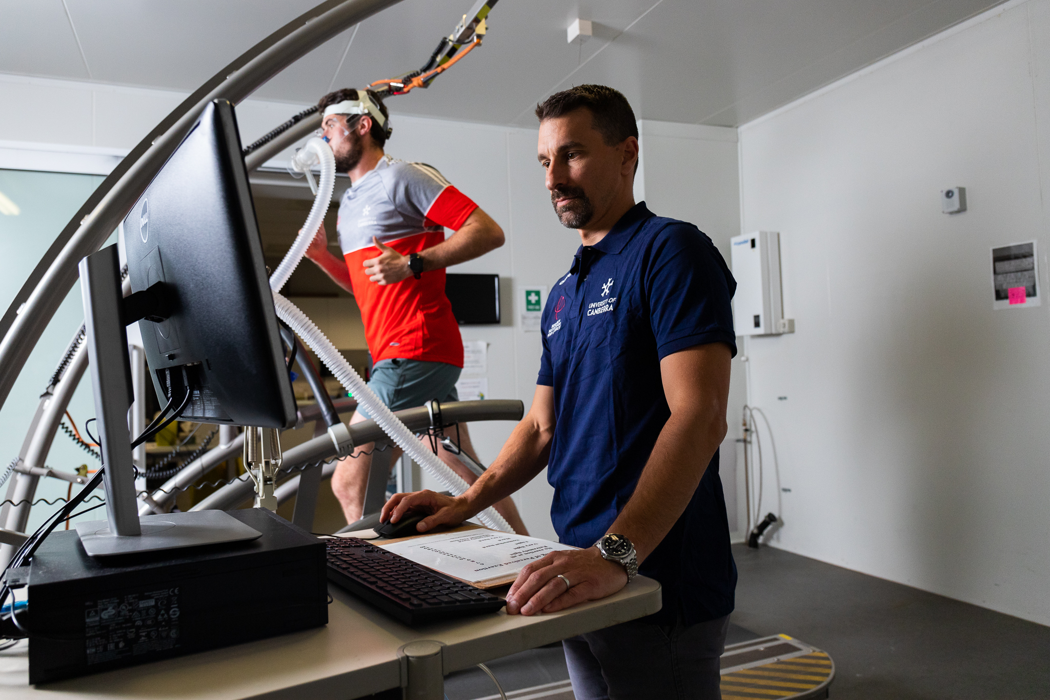 UCRISE undertaking research and testing with an athlete on a treadmill