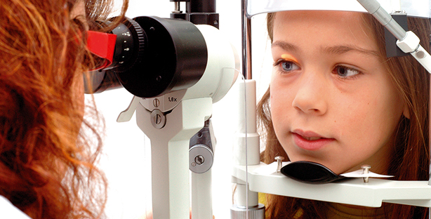 Image of a girl getting an eye examination