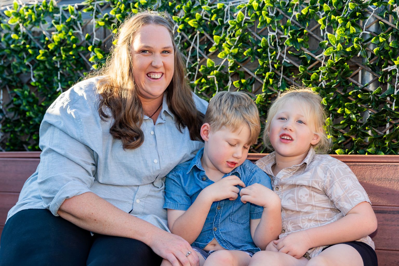 Samantha Hoppitt with twins Percival and Conner