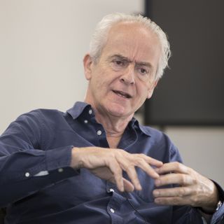 Nick Davies delivering a masterclass at UC to journalism students