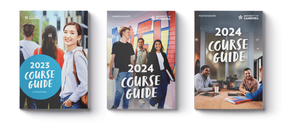 Photo of the 2022 course guide booklet.