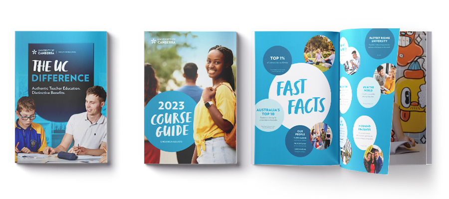 2023 course guide and UC Difference brochure