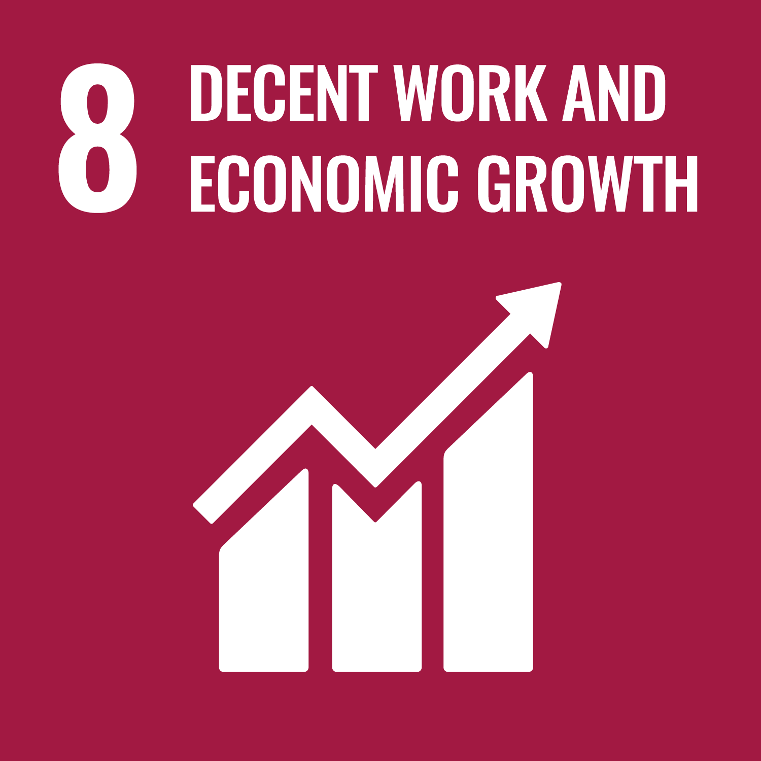 A red background with white text and a graph