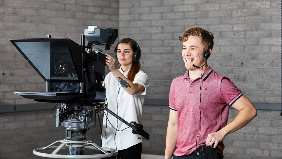 two bachelor of arts students studying Film Production