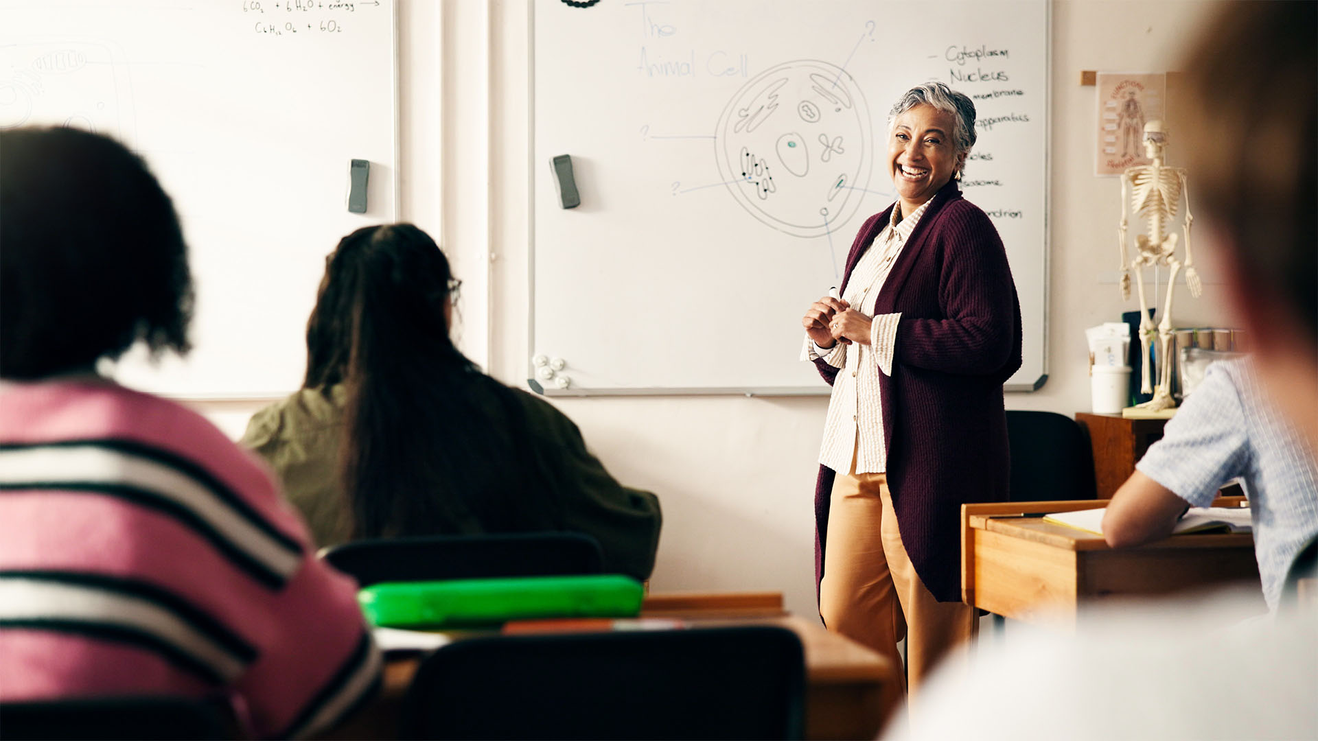 Students learning science