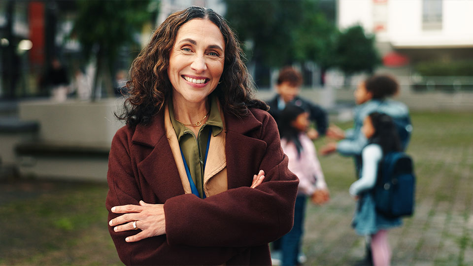 Master of Primary Teaching graduate in classroom