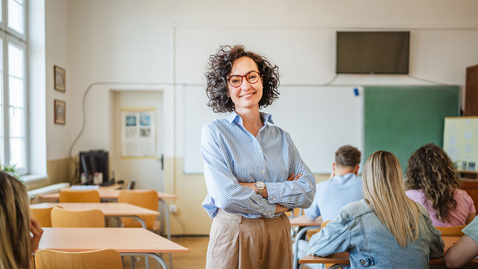 Master of Secondary Teaching graduate in classroom