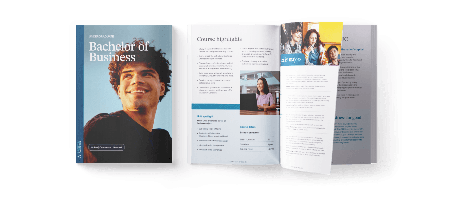Bachelor of Business online course brochure