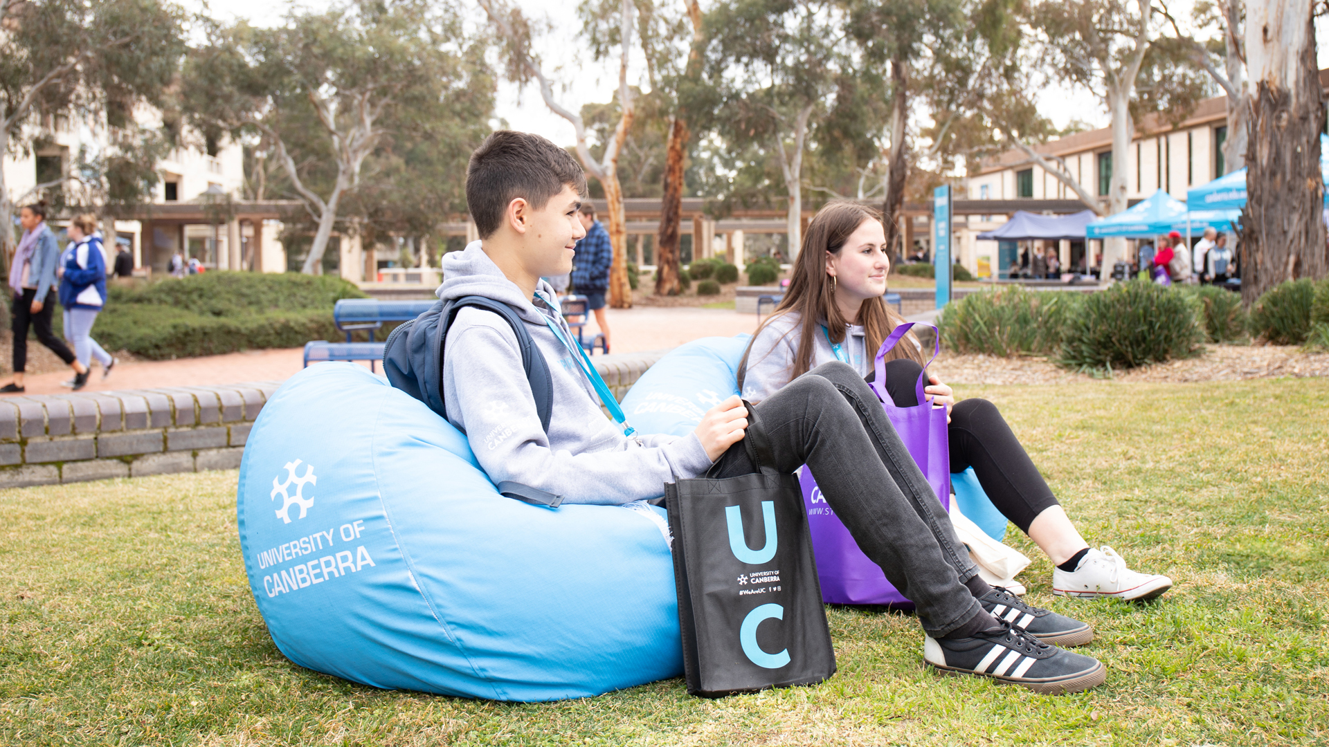 Students on campus